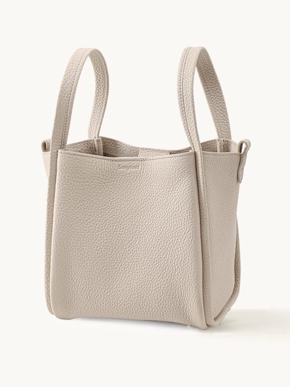 NWT Songmont Medium Song Bag - Ivory
Full-Grain Leather Bucket Bag with Insert